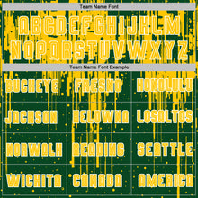 Load image into Gallery viewer, Custom Green Yellow-White Dripping Splatte Pattern Sports Sublimation Soccer Uniform Jersey
