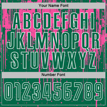 Load image into Gallery viewer, Custom Kelly Green Pink-White Dripping Splatte Pattern Sports Sublimation Soccer Uniform Jersey
