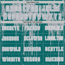 Загрузить изображение в средство просмотра галереи, Custom Teal Gray-White Dripping Splatte Pattern Sports Sublimation Soccer Uniform Jersey
