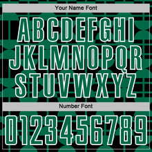 Load image into Gallery viewer, Custom Black Kelly Green-White Geometric Shapes Sports Sublimation Soccer Uniform Jersey
