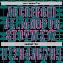 Load image into Gallery viewer, Custom Black Teal-Pink Geometric Shapes Sports Sublimation Soccer Uniform Jersey

