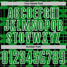Load image into Gallery viewer, Custom Black Grass Green-White Geometric Shapes Sports Sublimation Soccer Uniform Jersey
