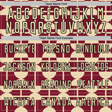 Load image into Gallery viewer, Custom Crimson Cream-Black Geometric Shapes Sports Sublimation Soccer Uniform Jersey
