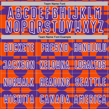 Load image into Gallery viewer, Custom Orange Purple-White Geometric Shapes Sports Sublimation Soccer Uniform Jersey

