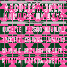 Load image into Gallery viewer, Custom Green Pink-White Geometric Shapes Sports Sublimation Soccer Uniform Jersey
