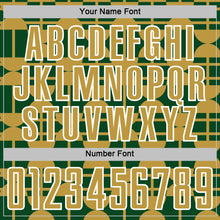 Load image into Gallery viewer, Custom Green Old Gold-White Geometric Shapes Sports Sublimation Soccer Uniform Jersey
