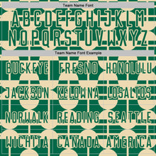 Load image into Gallery viewer, Custom Kelly Green Cream Geometric Shapes Sports Sublimation Soccer Uniform Jersey
