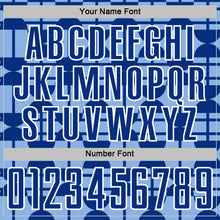 Загрузить изображение в средство просмотра галереи, Custom Light Blue Royal-White Geometric Shapes Sports Sublimation Soccer Uniform Jersey
