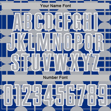 Load image into Gallery viewer, Custom Royal Gray-White Geometric Shapes Sports Sublimation Soccer Uniform Jersey
