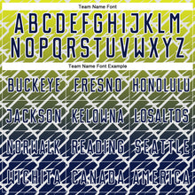 Load image into Gallery viewer, Custom Neon Yellow Navy-White Lightning Sports Sublimation Soccer Uniform Jersey
