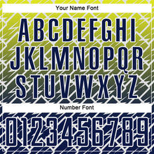 Load image into Gallery viewer, Custom Neon Yellow Navy-White Lightning Sports Sublimation Soccer Uniform Jersey
