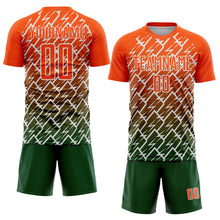 Загрузить изображение в средство просмотра галереи, Custom Orange Green-White Lightning Sports Sublimation Soccer Uniform Jersey
