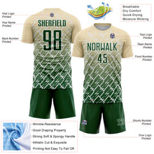 Load image into Gallery viewer, Custom Cream Green-White Lightning Sports Sublimation Soccer Uniform Jersey
