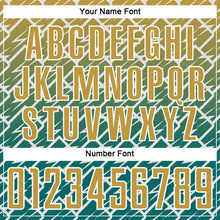 Load image into Gallery viewer, Custom Old Gold Teal-White Lightning Sports Sublimation Soccer Uniform Jersey
