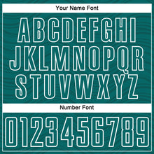 Загрузить изображение в средство просмотра галереи, Custom Teal Black-White Wavy Lines Sports Sublimation Soccer Uniform Jersey
