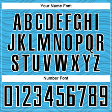 Загрузить изображение в средство просмотра галереи, Custom Sky Blue Black-White Wavy Lines Sports Sublimation Soccer Uniform Jersey
