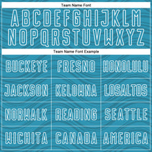 Загрузить изображение в средство просмотра галереи, Custom Panther Blue Black-White Wavy Lines Sports Sublimation Soccer Uniform Jersey
