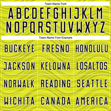 Загрузить изображение в средство просмотра галереи, Custom Neon Yellow Black-White Wavy Lines Sports Sublimation Soccer Uniform Jersey
