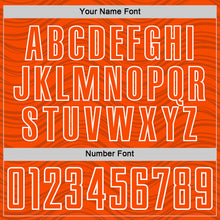 Загрузить изображение в средство просмотра галереи, Custom Orange Navy-White Wavy Lines Sports Sublimation Soccer Uniform Jersey
