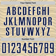 Загрузить изображение в средство просмотра галереи, Custom Cream Navy-White Wavy Lines Sports Sublimation Soccer Uniform Jersey
