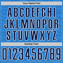 Загрузить изображение в средство просмотра галереи, Custom Powder Blue Navy-White Wavy Lines Sports Sublimation Soccer Uniform Jersey
