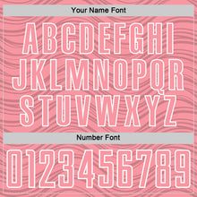 Загрузить изображение в средство просмотра галереи, Custom Medium Pink Navy-White Wavy Lines Sports Sublimation Soccer Uniform Jersey
