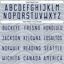 Загрузить изображение в средство просмотра галереи, Custom Silver Navy-White Wavy Lines Sports Sublimation Soccer Uniform Jersey
