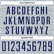 Загрузить изображение в средство просмотра галереи, Custom Silver Navy-White Wavy Lines Sports Sublimation Soccer Uniform Jersey
