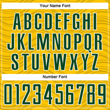 Загрузить изображение в средство просмотра галереи, Custom Yellow Green-White Wavy Lines Sports Sublimation Soccer Uniform Jersey
