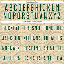 Загрузить изображение в средство просмотра галереи, Custom Cream Green-White Wavy Lines Sports Sublimation Soccer Uniform Jersey
