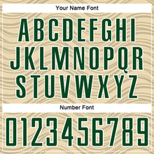 Загрузить изображение в средство просмотра галереи, Custom Cream Green-White Wavy Lines Sports Sublimation Soccer Uniform Jersey
