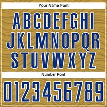 Загрузить изображение в средство просмотра галереи, Custom Old Gold Royal-White Wavy Lines Sports Sublimation Soccer Uniform Jersey
