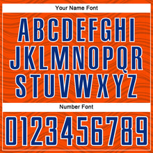 Загрузить изображение в средство просмотра галереи, Custom Orange Royal-White Wavy Lines Sports Sublimation Soccer Uniform Jersey
