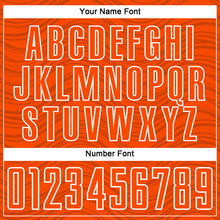 Загрузить изображение в средство просмотра галереи, Custom Orange Kelly Green-White Wavy Lines Sports Sublimation Soccer Uniform Jersey
