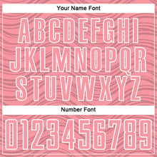 Загрузить изображение в средство просмотра галереи, Custom Medium Pink Kelly Green-White Wavy Lines Sports Sublimation Soccer Uniform Jersey
