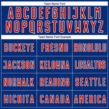 Загрузить изображение в средство просмотра галереи, Custom Royal Red-White Wavy Lines Sports Sublimation Soccer Uniform Jersey
