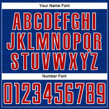 Загрузить изображение в средство просмотра галереи, Custom Royal Red-White Wavy Lines Sports Sublimation Soccer Uniform Jersey
