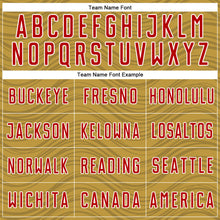 Загрузить изображение в средство просмотра галереи, Custom Old Gold Red-White Wavy Lines Sports Sublimation Soccer Uniform Jersey
