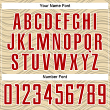 Загрузить изображение в средство просмотра галереи, Custom Cream Red-White Wavy Lines Sports Sublimation Soccer Uniform Jersey
