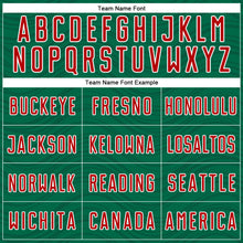 Загрузить изображение в средство просмотра галереи, Custom Kelly Green Red-White Wavy Lines Sports Sublimation Soccer Uniform Jersey
