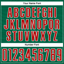 Загрузить изображение в средство просмотра галереи, Custom Kelly Green Red-White Wavy Lines Sports Sublimation Soccer Uniform Jersey
