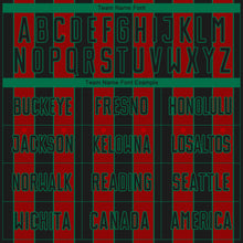 Load image into Gallery viewer, Custom Black Red-Kelly Green Pinstripe Line Sports Sublimation Soccer Uniform Jersey
