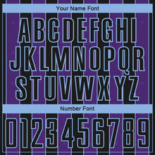 Load image into Gallery viewer, Custom Black Purple-Light Blue Pinstripe Line Sports Sublimation Soccer Uniform Jersey
