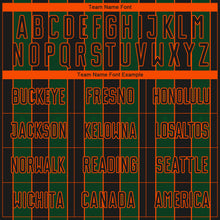 Load image into Gallery viewer, Custom Black Green-Orange Pinstripe Line Sports Sublimation Soccer Uniform Jersey
