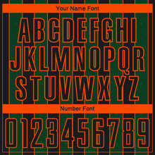 Load image into Gallery viewer, Custom Black Green-Orange Pinstripe Line Sports Sublimation Soccer Uniform Jersey
