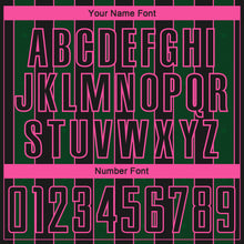 Load image into Gallery viewer, Custom Black Green-Pink Pinstripe Line Sports Sublimation Soccer Uniform Jersey
