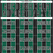 Load image into Gallery viewer, Custom Black Kelly Green-White Pinstripe Line Sports Sublimation Soccer Uniform Jersey
