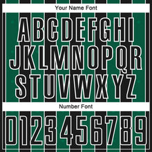 Load image into Gallery viewer, Custom Black Kelly Green-White Pinstripe Line Sports Sublimation Soccer Uniform Jersey
