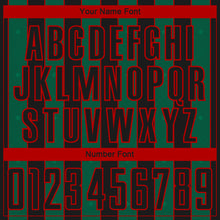 Загрузить изображение в средство просмотра галереи, Custom Black Kelly Green-Red Pinstripe Line Sports Sublimation Soccer Uniform Jersey
