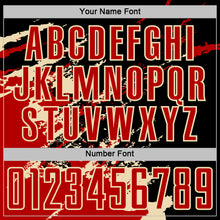 Load image into Gallery viewer, Custom Black Red-Cream Abstract Fragment Art Splash Sports Sublimation Soccer Uniform Jersey
